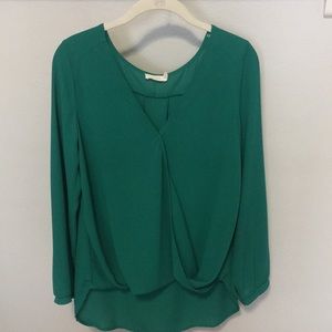 Emerald green blouse
